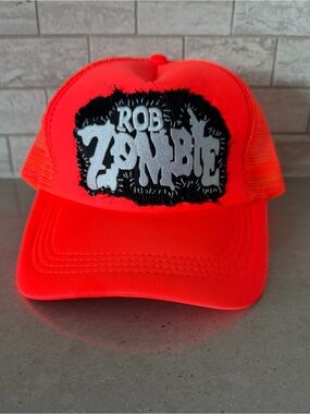 NWOT Rob Zombie Neon Orange Trucker Hat